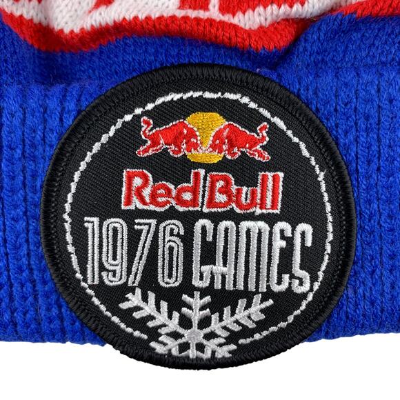Red Bull 1976 Games Blue Beanie Pom Pom Knit Hat Blue Adults - Picture 3 of 6